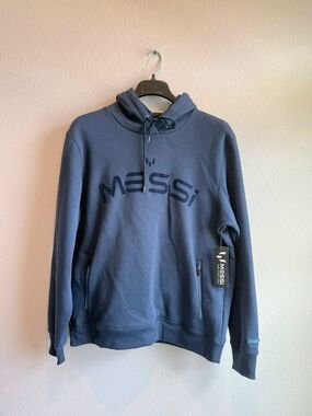 Messi Men's Navy Logo Hoodie